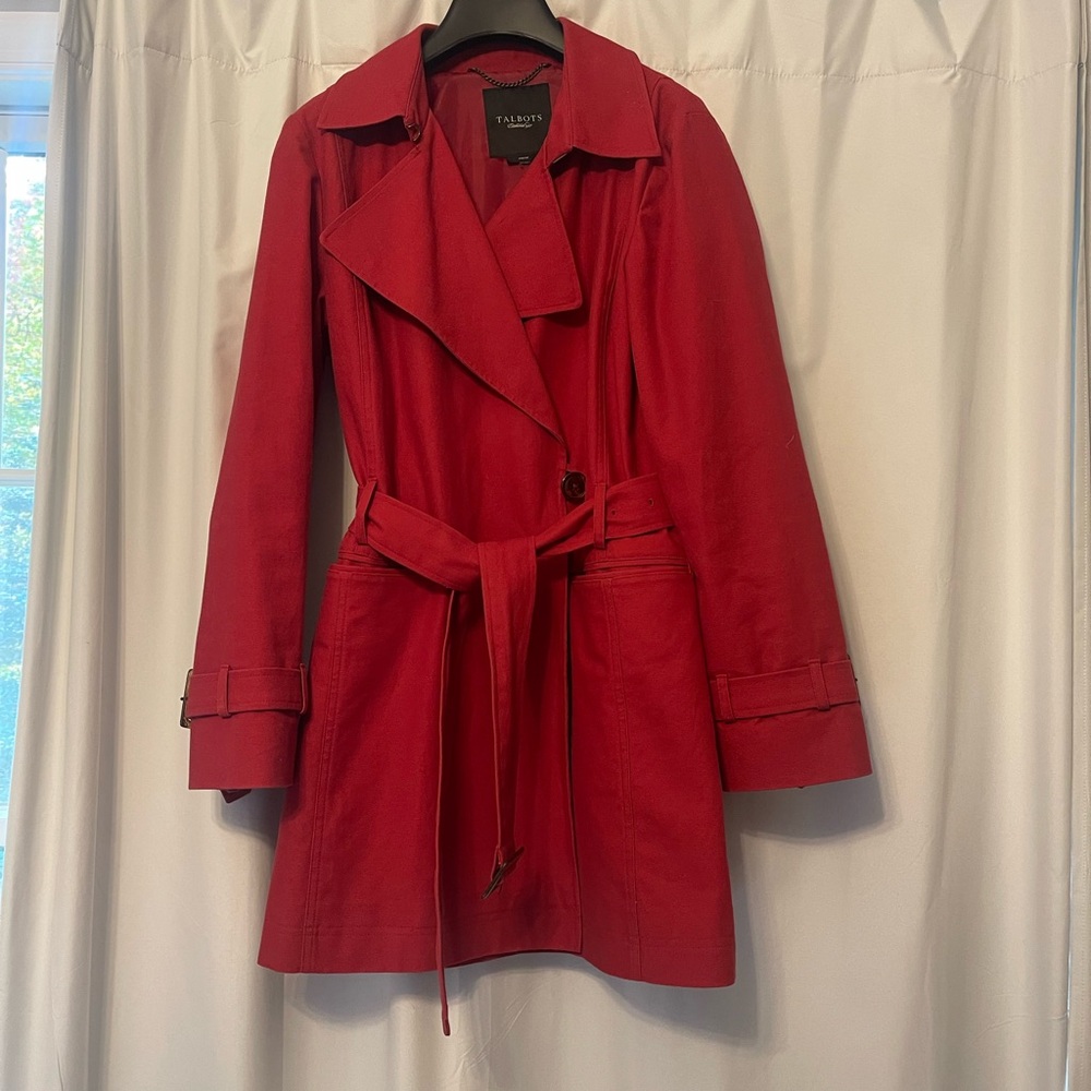 Talbots Red Trench Coat